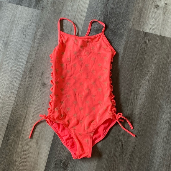 Justice | Swim | Palm Tree Bathing Suit With Laces Kids Swim Suit ...